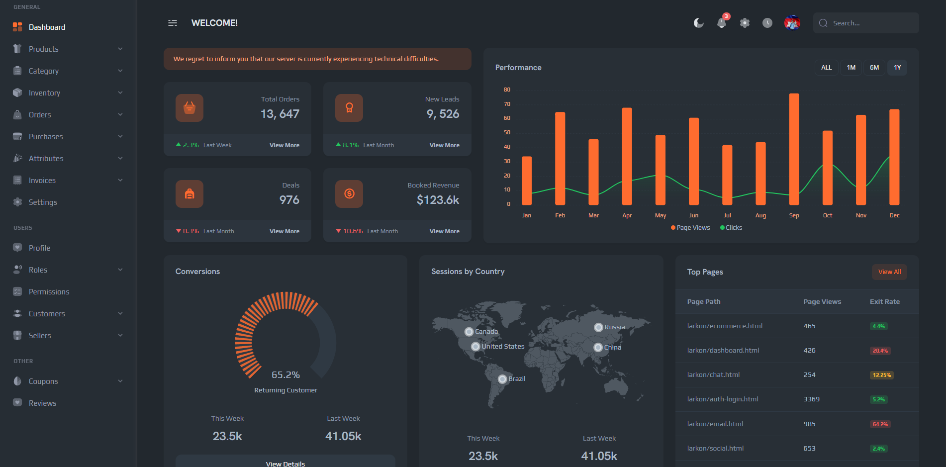 Admin Dashboard project image